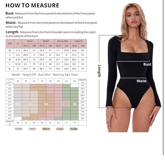 WomenLong Sleeve Bodysuit V Neck Body Suits Seamed Cup Going Out Tops Shirt L - Picture 4 of 4